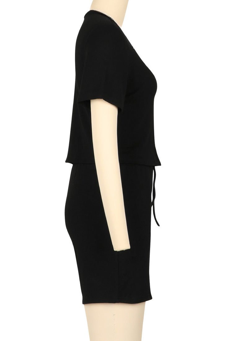 Short Sleeve Top & Ribbed Shorts 2 Piece Sets Lavish Daily