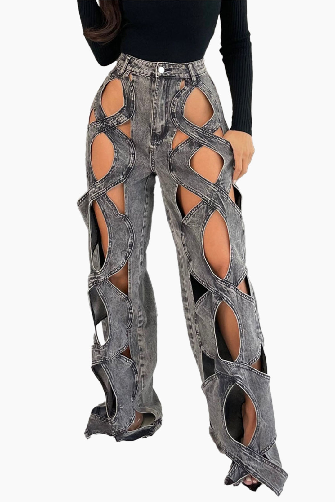 Twisted Denim Jeans Lavish Daily