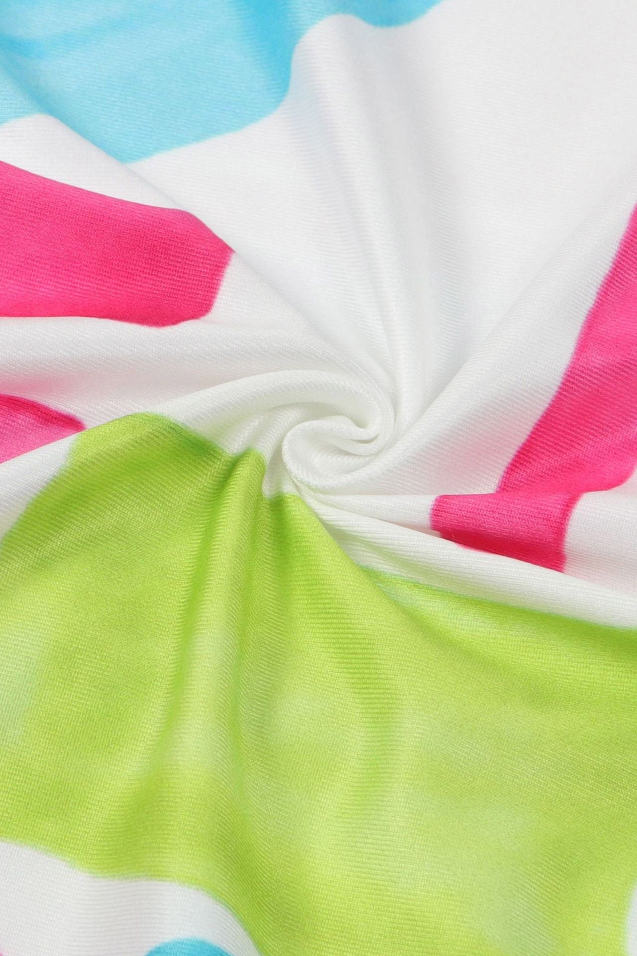 Floral Print V-Neck Colorblock Midi Dress Lavish Daily