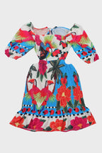 Floral Print Backless Cutout Mini Dresses Lavish Daily