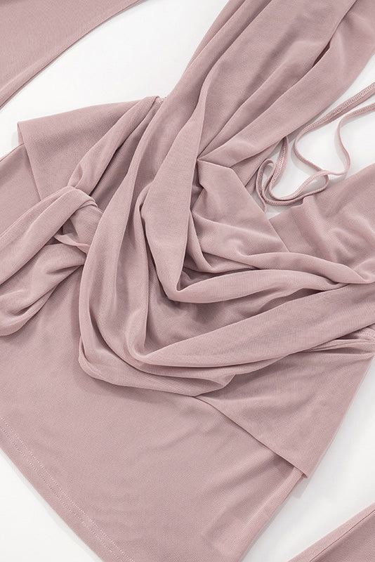 Mesh Backless Swing A-Line Dress Lavish Daily