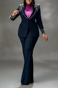 Long Sleeve Slim Fit Stretch Suit Set Lavish Daily