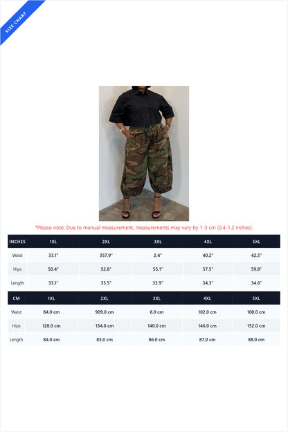 Plus Size Cropped Parachute Pants Lavish Daily