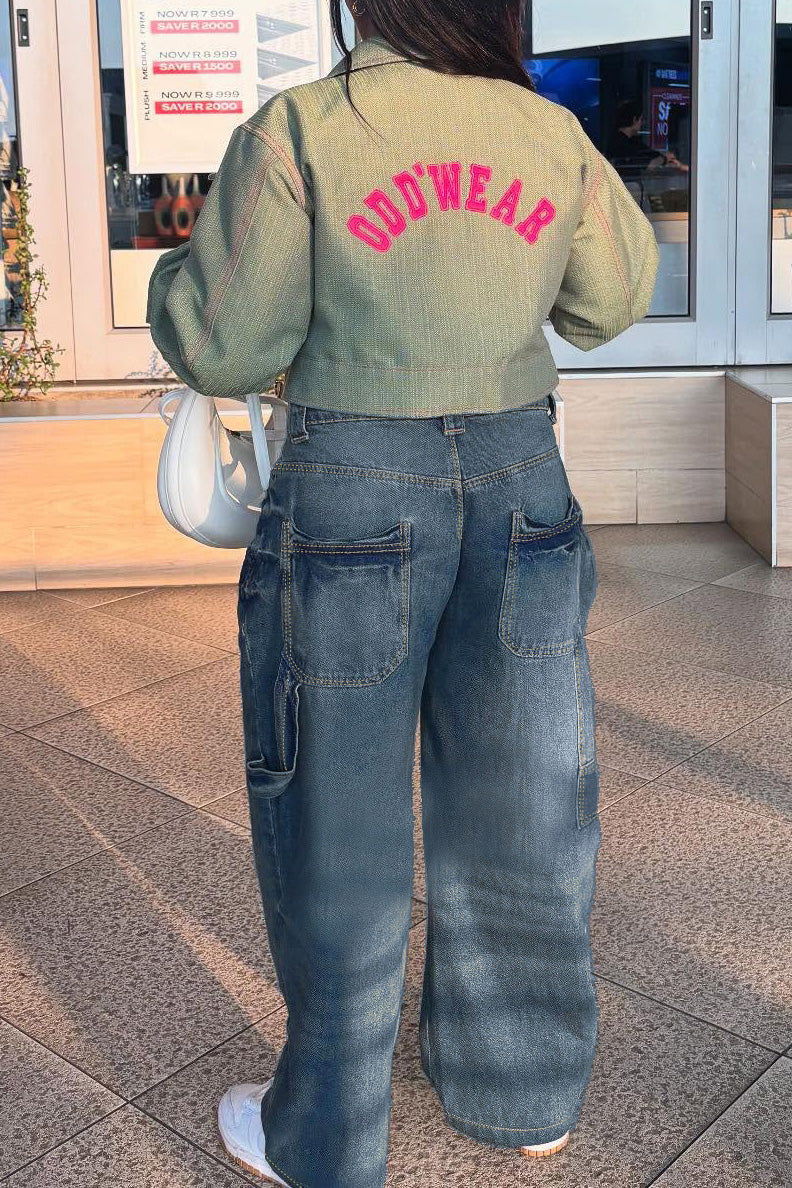 Vintage Wash Straight Leg Blue Jeans Lavish Daily