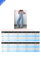 Loose Fit Denim Jumpsuit with Straps Lavish Daily
