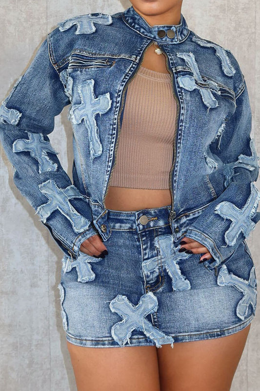 Denim 2 Piece Set Lavish Daily