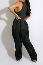 Fringe Pants Sleeveless Casual Two Piece Set Lavish Daily