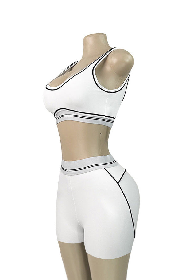 Contour Piping Biker Short Set Lavish Daily