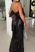 Strapless Sequin Mermaid Dress Lavish Daily