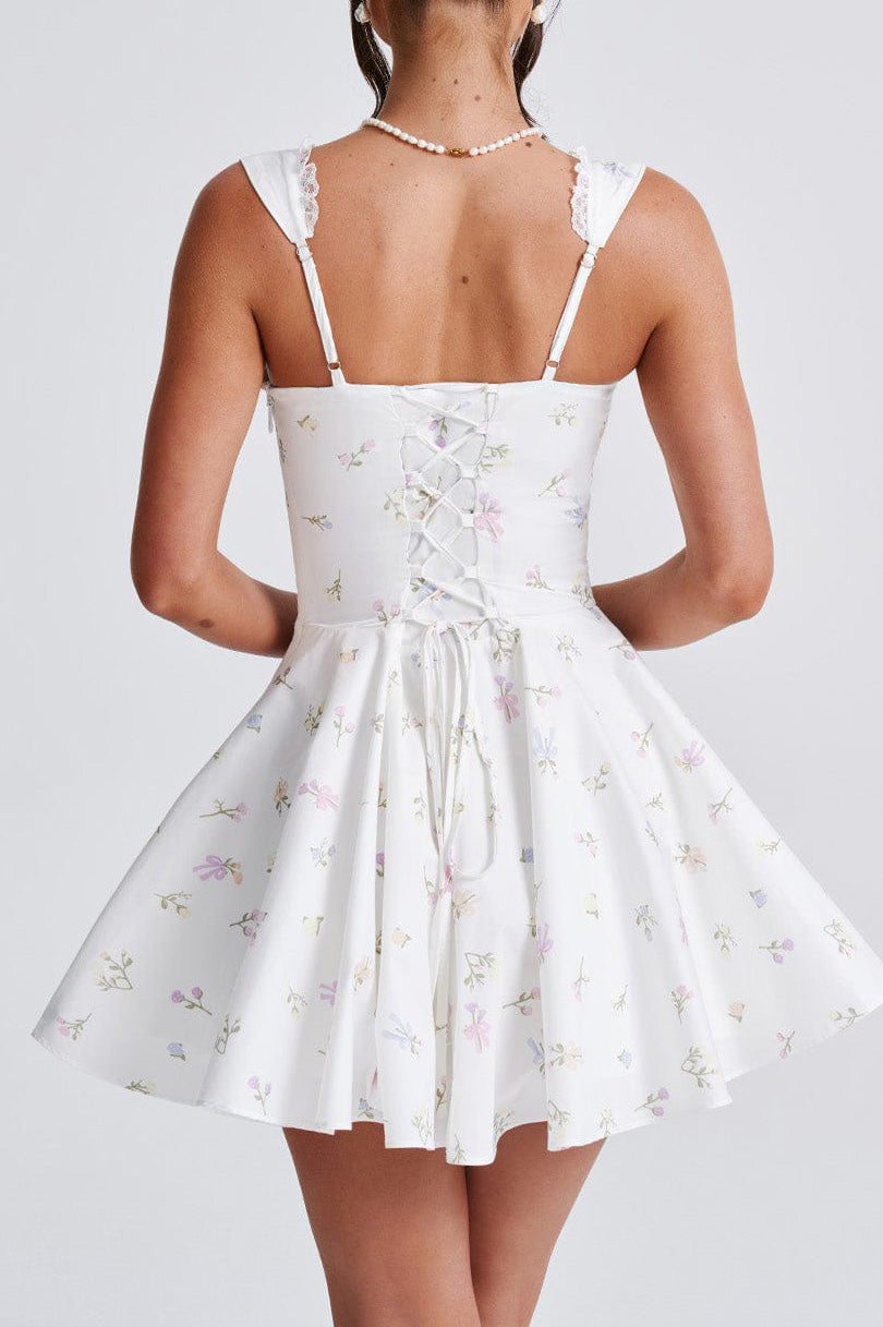 Strap Backless Fit & Flare Mini Dress Lavish Daily