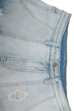 Color-Fade Ripped Jeans Shorts Lavish Daily