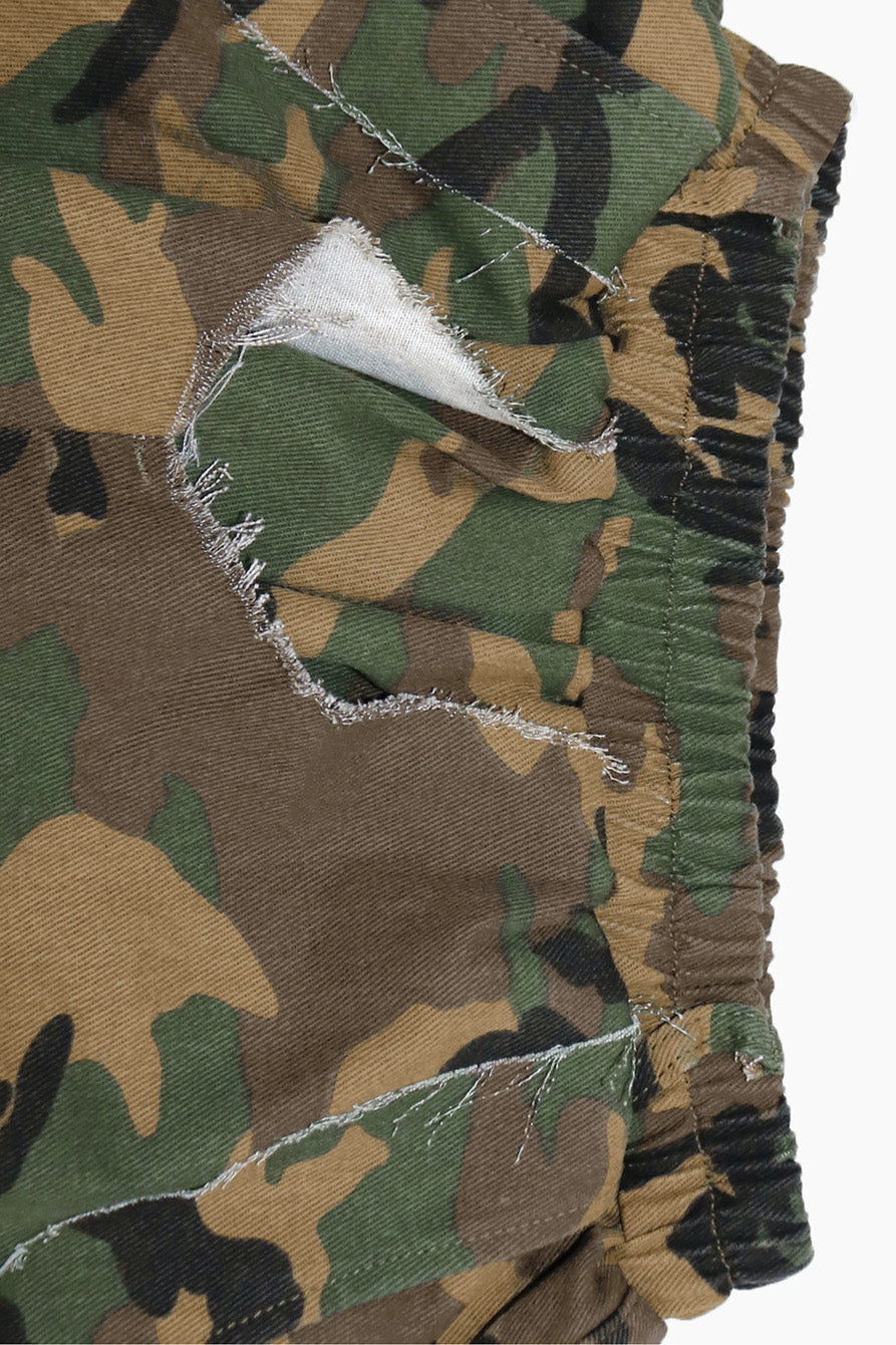 Camo Print Elastic Waist Harem Pants Lavish Daily