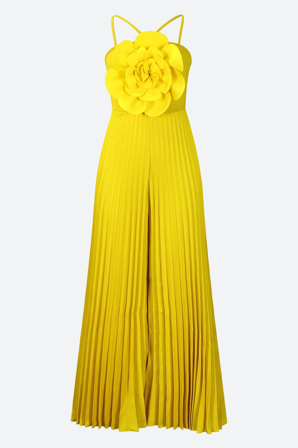 Floral Solid Color Pleated Jumpsuit Lavish Daily