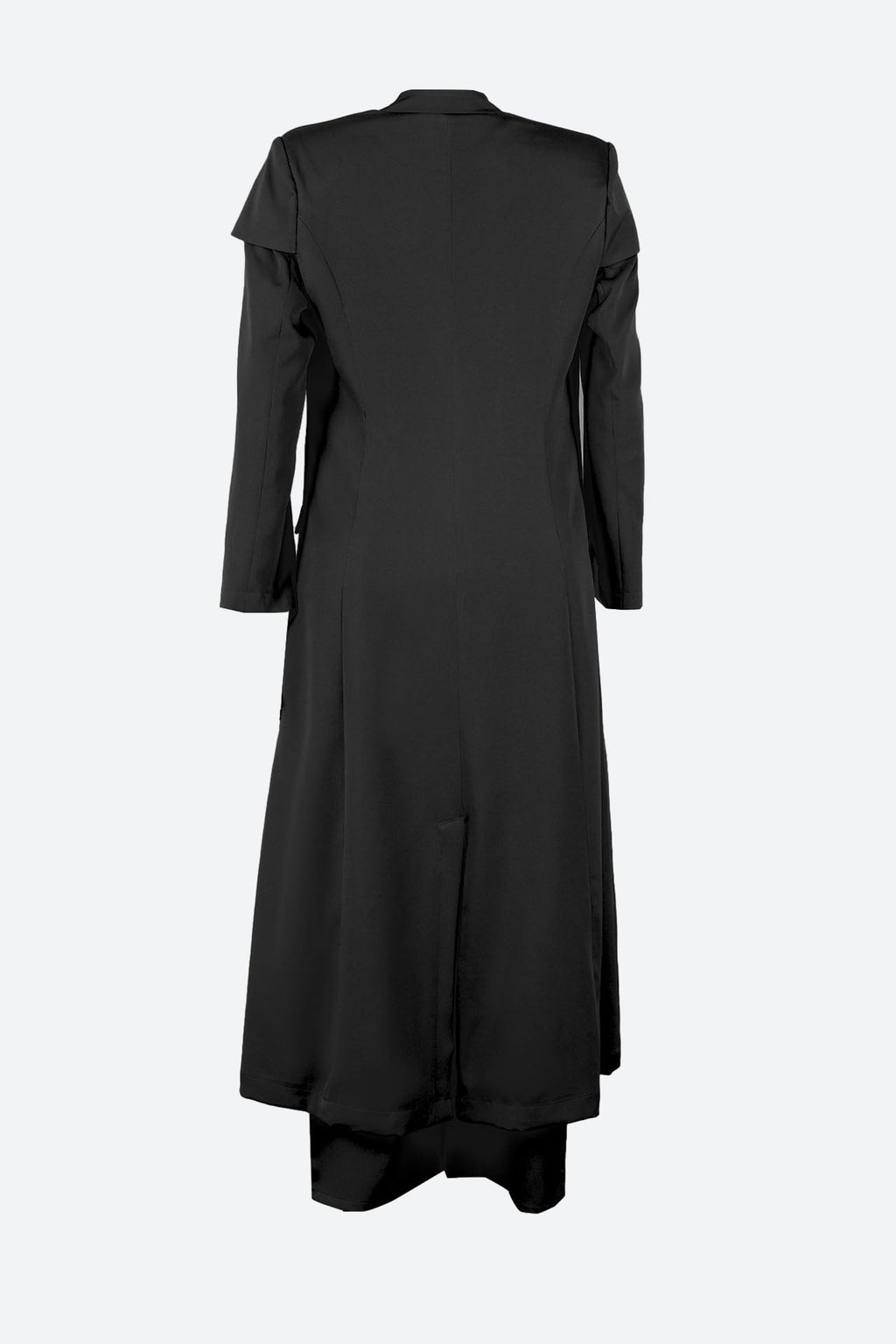 Solid Color Notch Lapel Long Suit Two-Piece Set Lavish Daily