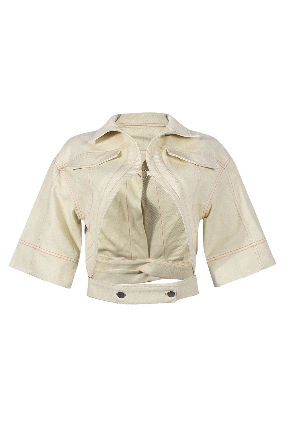 Midriff Crop Top Jacket Lavish Daily