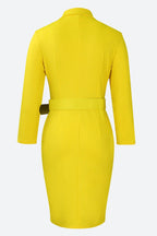 Long Sleeve Double Breasted Midi Dress Lavish Daily