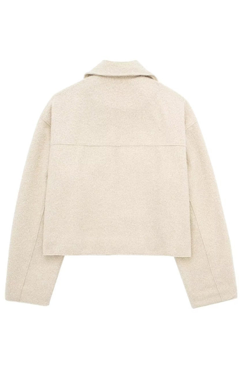 Tweed Cropped Zip Up Jacket Lavish Daily