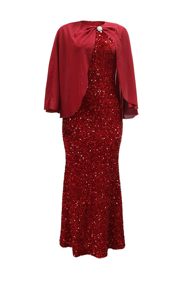 Sequin Evening Maxi Dress Lavish Daily