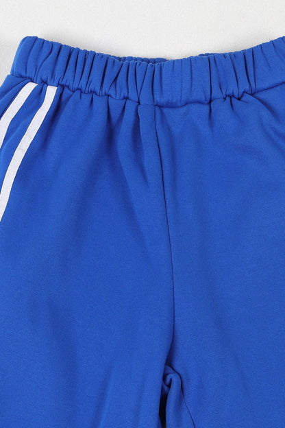 Side Stripe Sweatshirt & Pants Set Lavish Daily