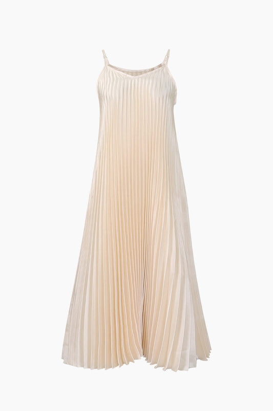 Sling Pleated Maxi Dresses Lavish Daily