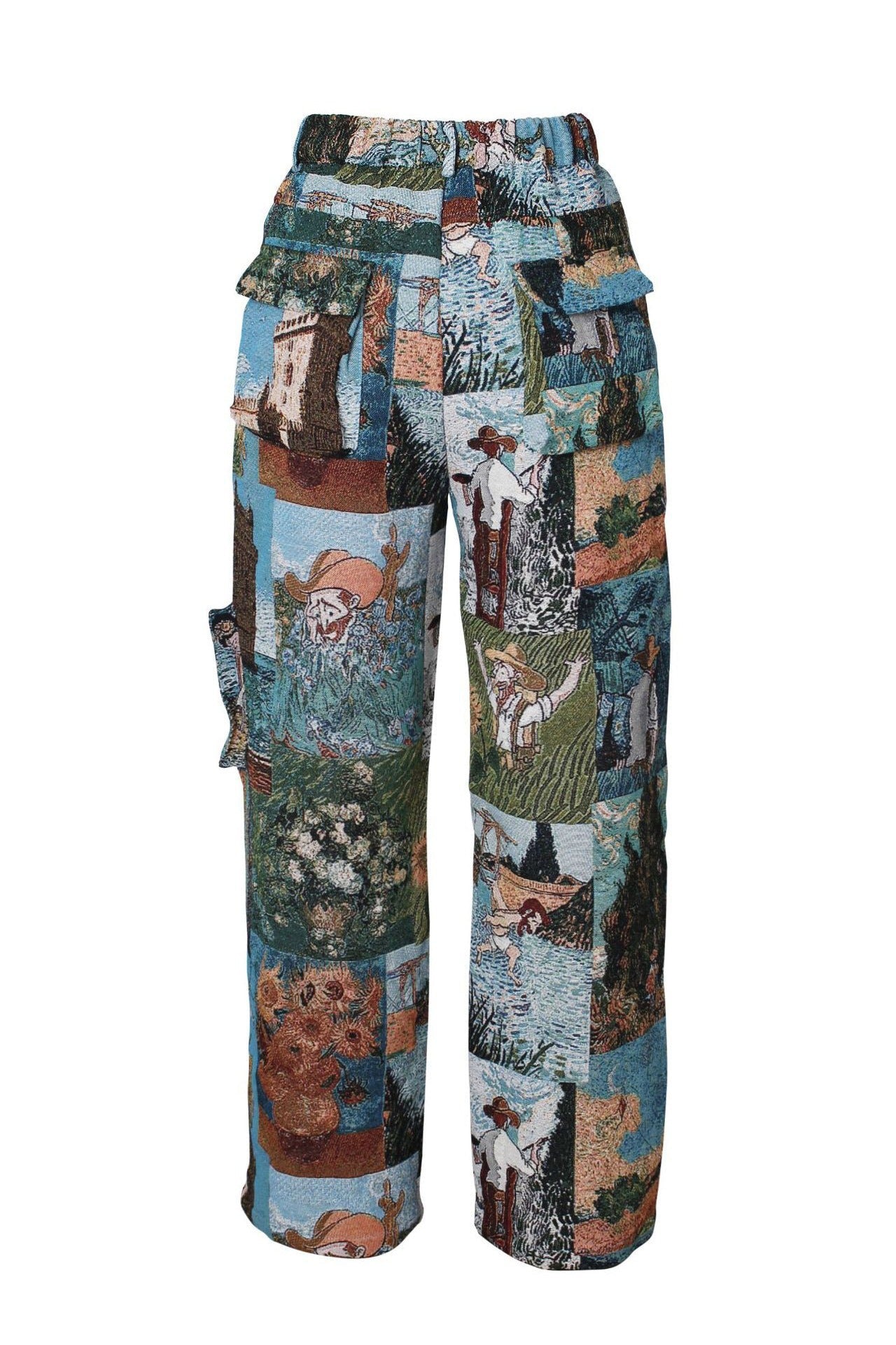 Vintage Casual Jacquard Cargo Pants Lavish Daily