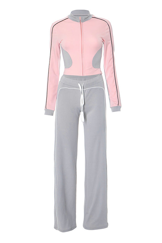 Stand Collar Slim Fit Sport Shorts Set Lavish Daily