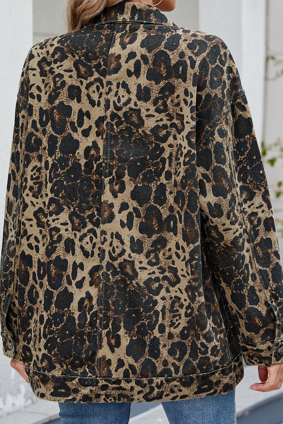 Oversized Drop Shoulder Denim Jacket Lavish Daily