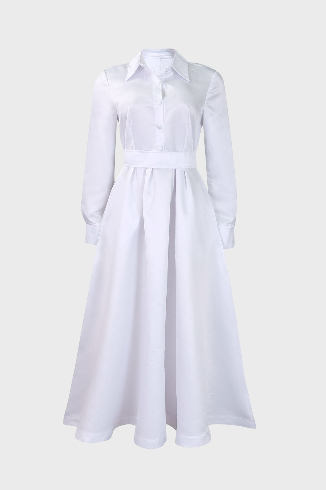 Solid Shirt Dress Lavish Daily