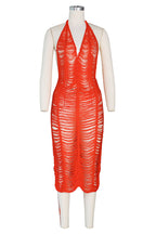 V-neck Backless Knit Maxi Dress Lavish Daily