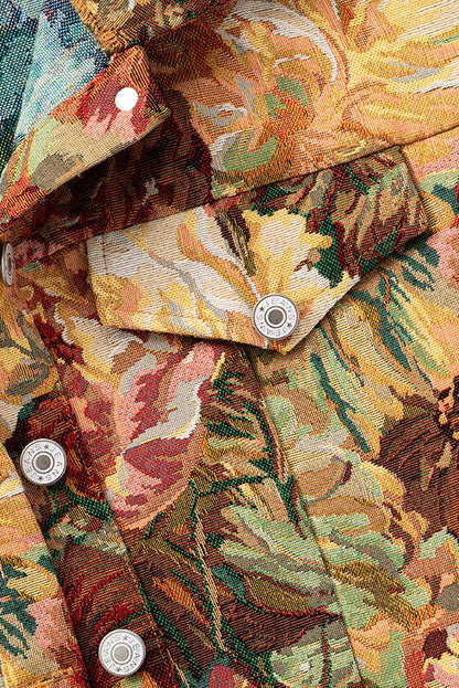 Floral Cropped Jacket Lavish Daily