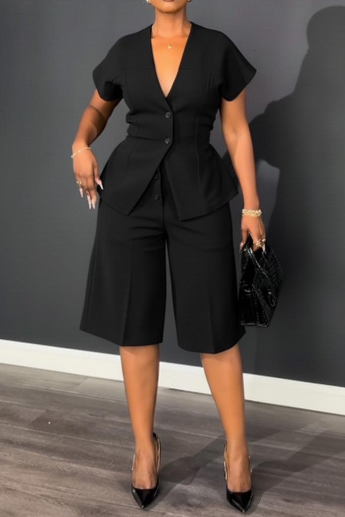 Belted Dolman Sleeve Top & Midi Pants Set Lavish Daily