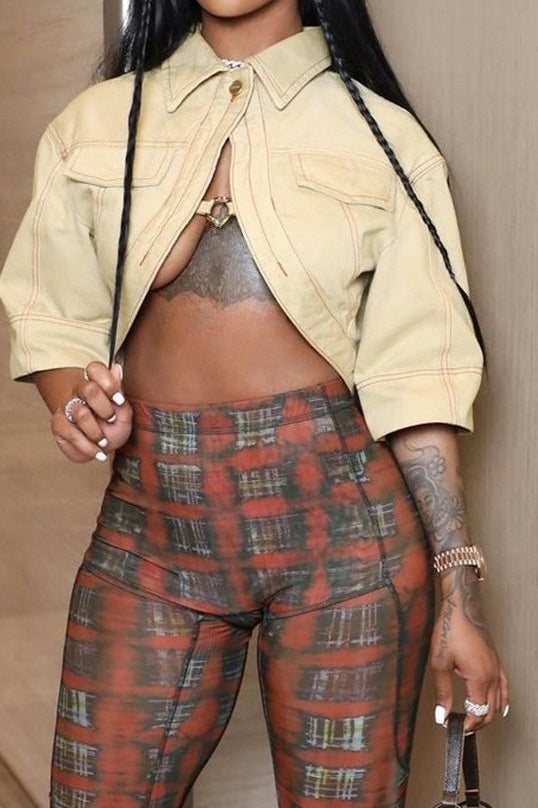 Midriff Crop Top Jacket Lavish Daily