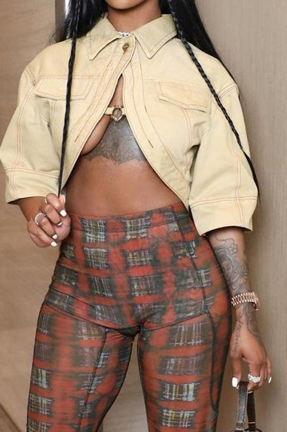 Midriff Crop Top Jacket Lavish Daily