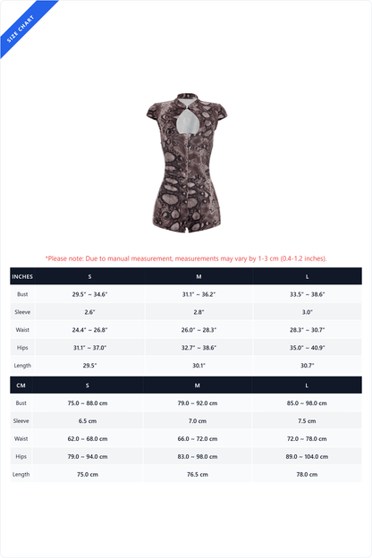 Snake Print Button-Front Bodycon Romper Lavish Daily