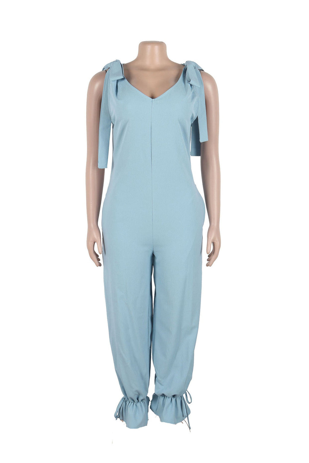 Bandage Casual Style Loose Jumpsuit Lavish Daily