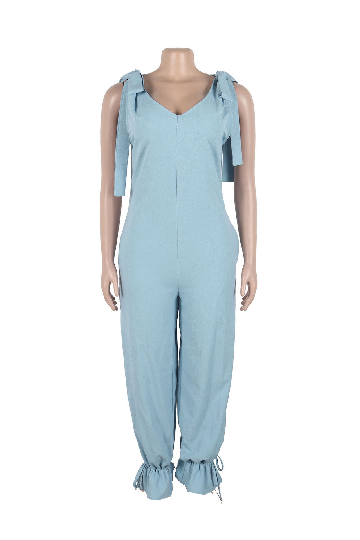 Bandage Casual Style Loose Jumpsuit Lavish Daily