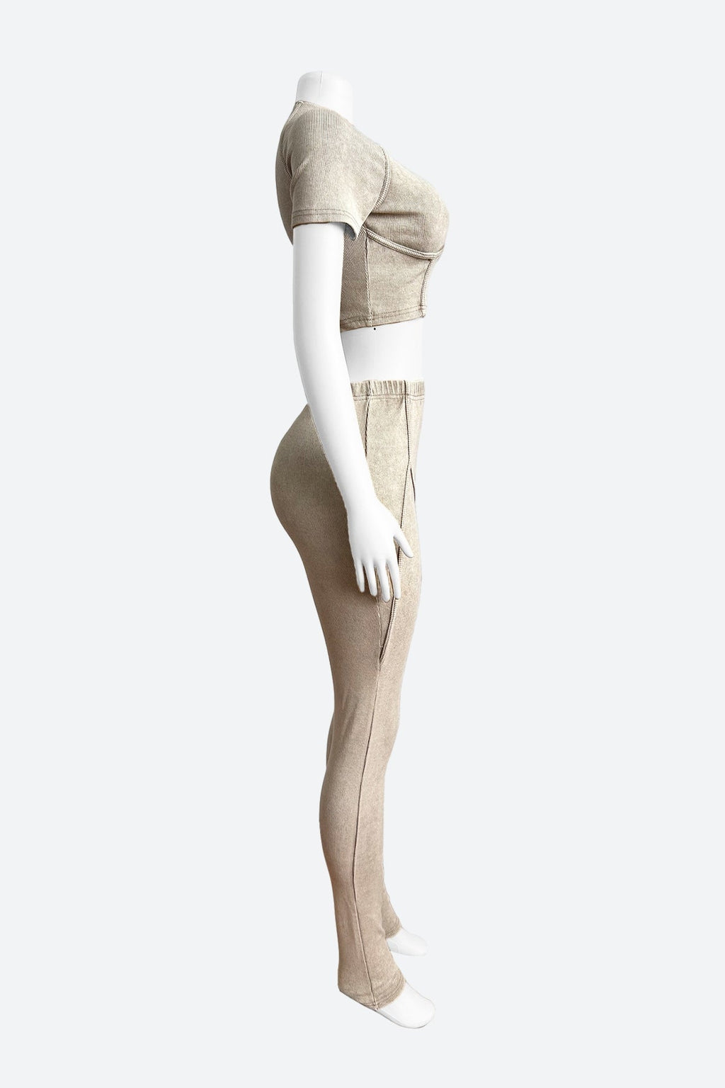 Ribbed Fabric Washed Set Lavish Daily