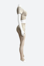 Ribbed Fabric Washed Set Lavish Daily