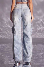 Multi-Pocket Utility Cargo Jeans Lavish Daily