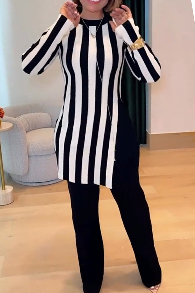 Striped T Shirts & Pants Set Lavish Daily