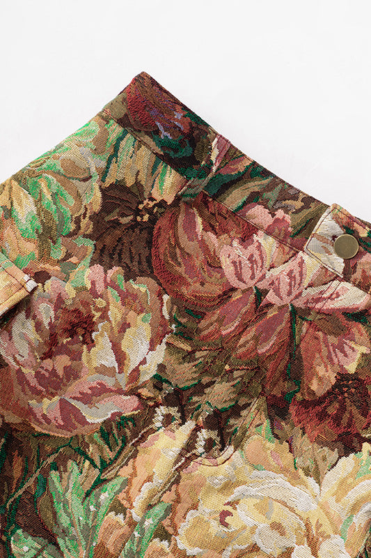 Jacquard Cargo Skirt Lavish Daily