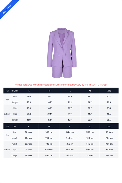 Tailored Blazer & Short Suit Set Lavish Daily