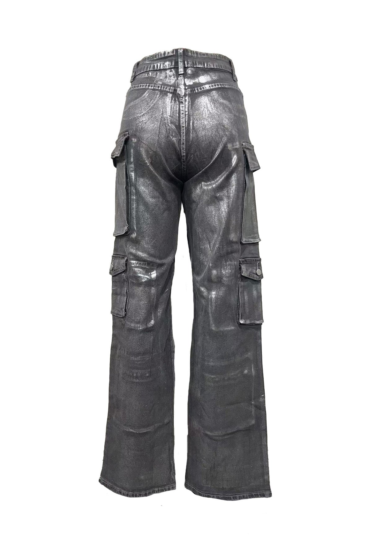 High-Shine Multi-Pocket Cargo Pants Lavish Daily
