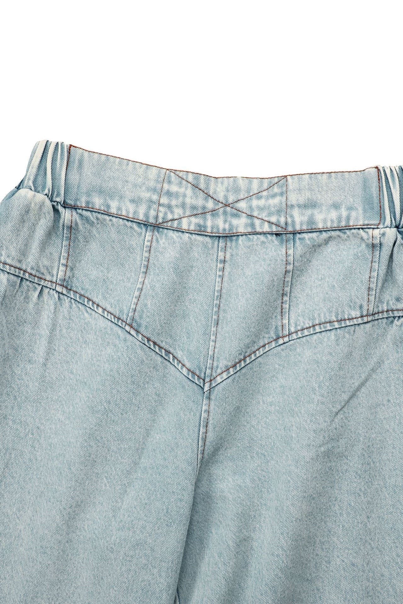 Zip-Up Vest High-Rise Wide Leg Pants Denim Set Lavish Daily