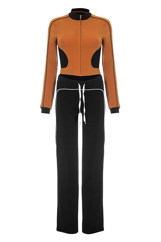 Stand Collar Slim Fit Sport Shorts Set Lavish Daily