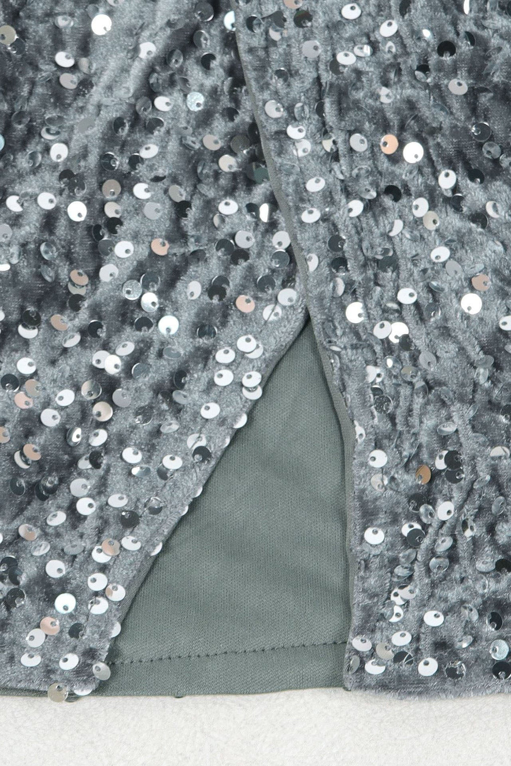 Sequin Slit Mini Bodycon Dress Lavish Daily