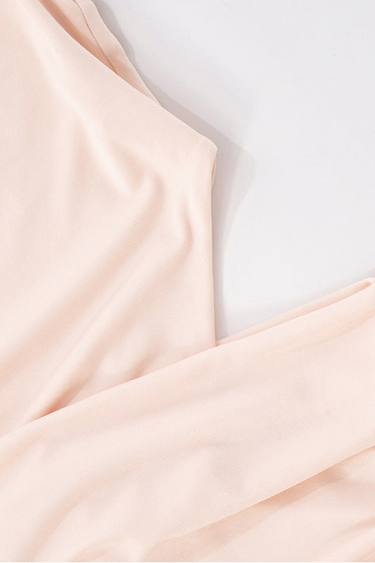 Fitted Waist-Exposed Bodycon High-Neck Dress Lavish Daily