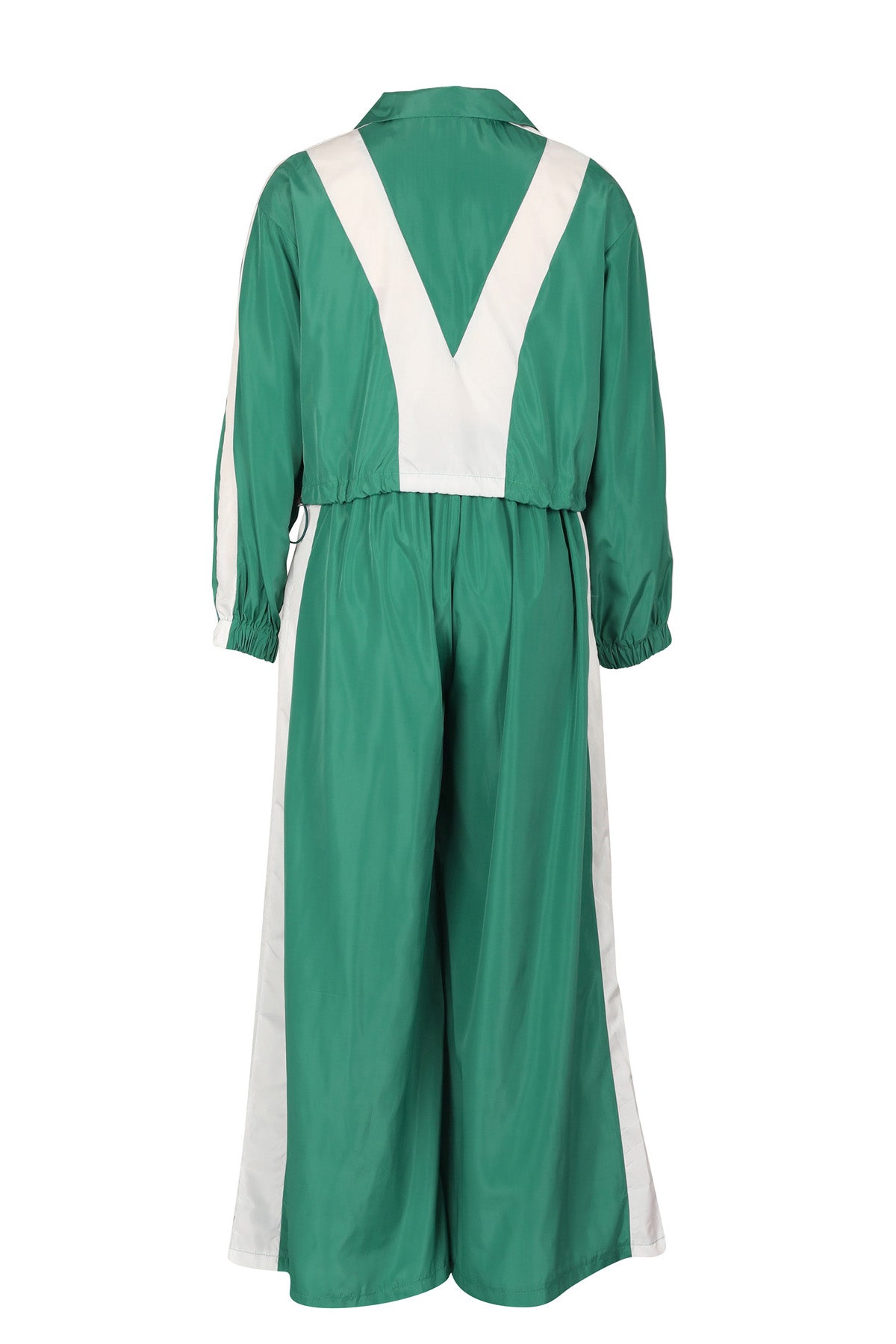 Color-Block Windbreaker & Wide-Leg Set Lavish Daily