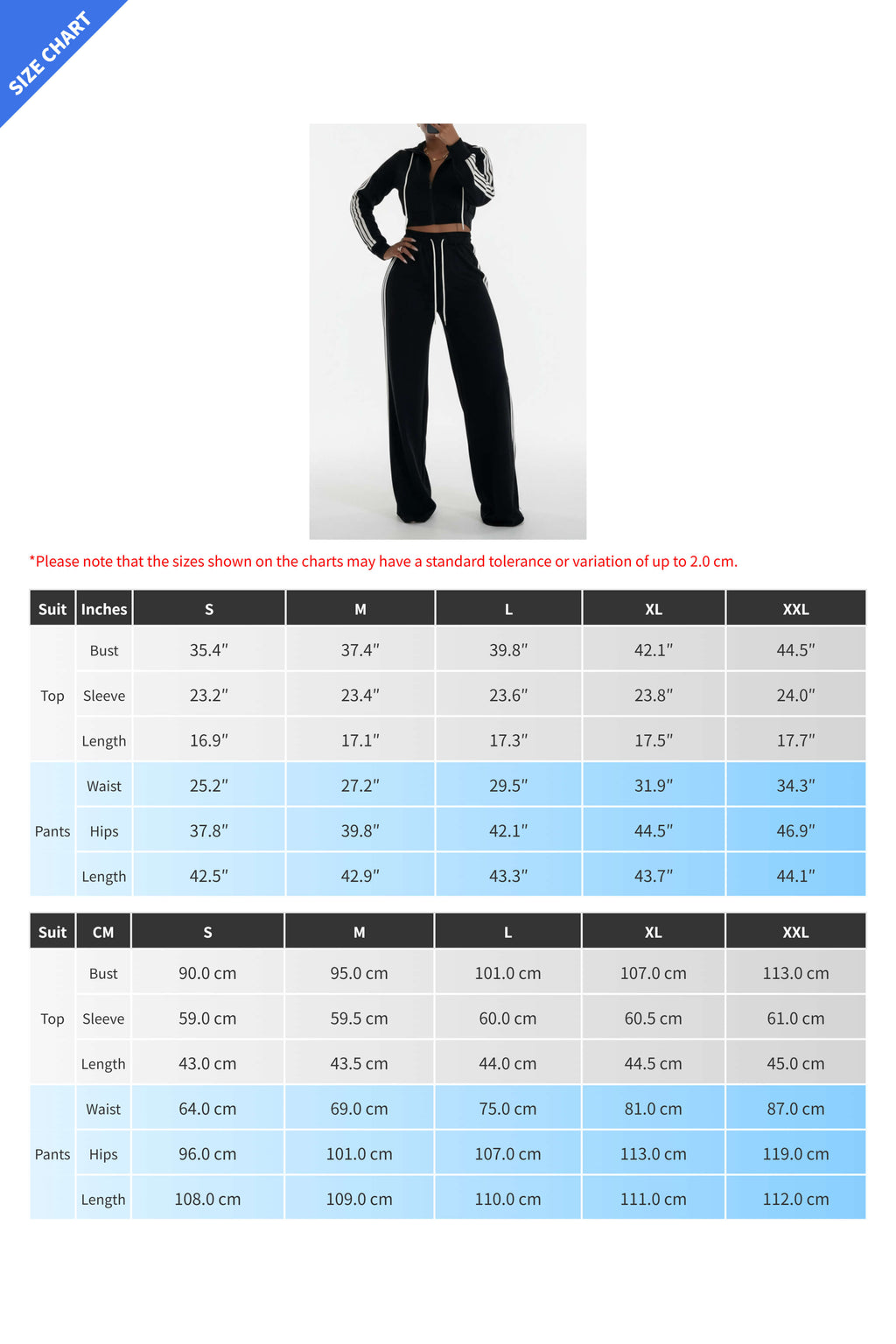 Side Strip Crop Jacket & Pants Set Lavish Daily