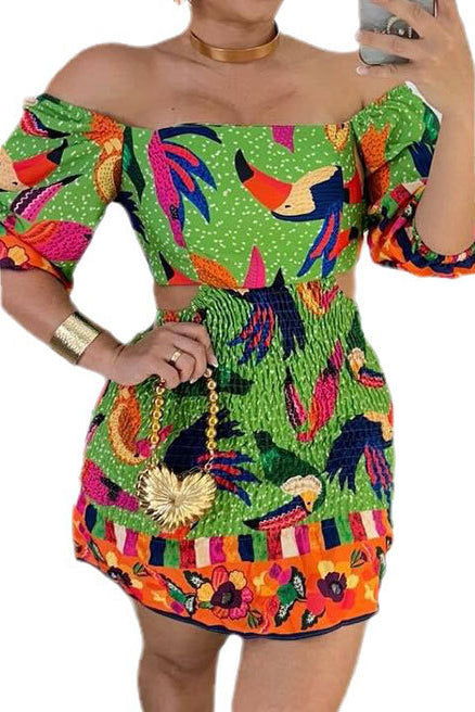 Floral Print Backless Cutout Mini Dresses Lavish Daily